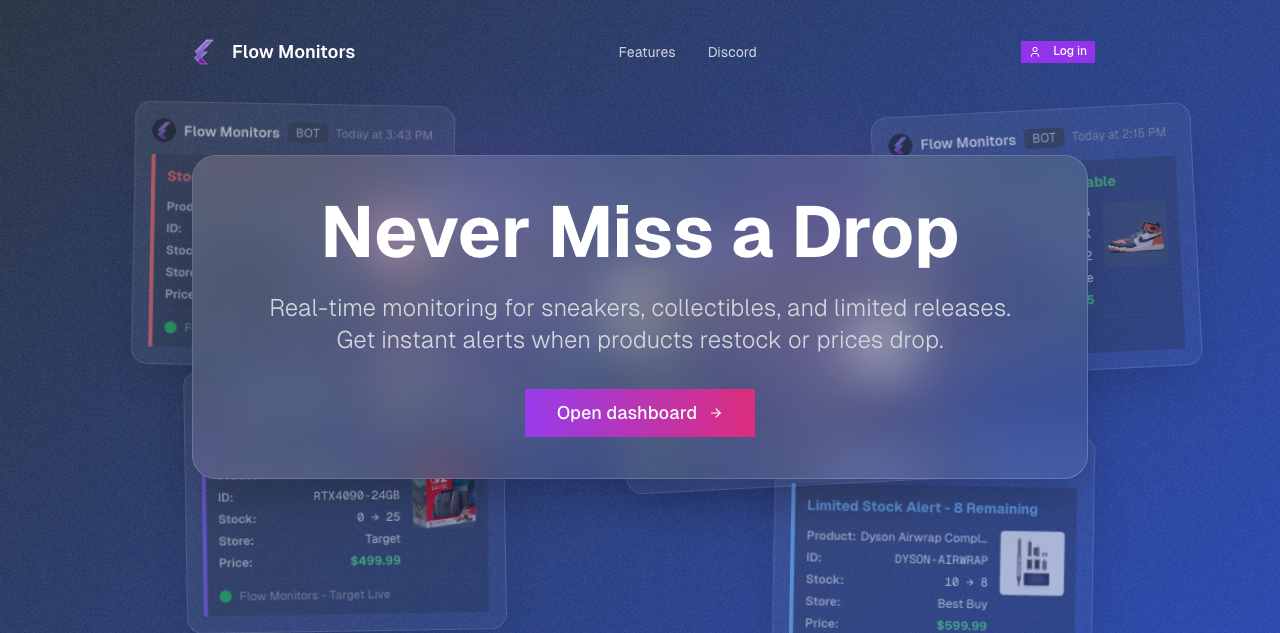 Flow Monitors website screenshot